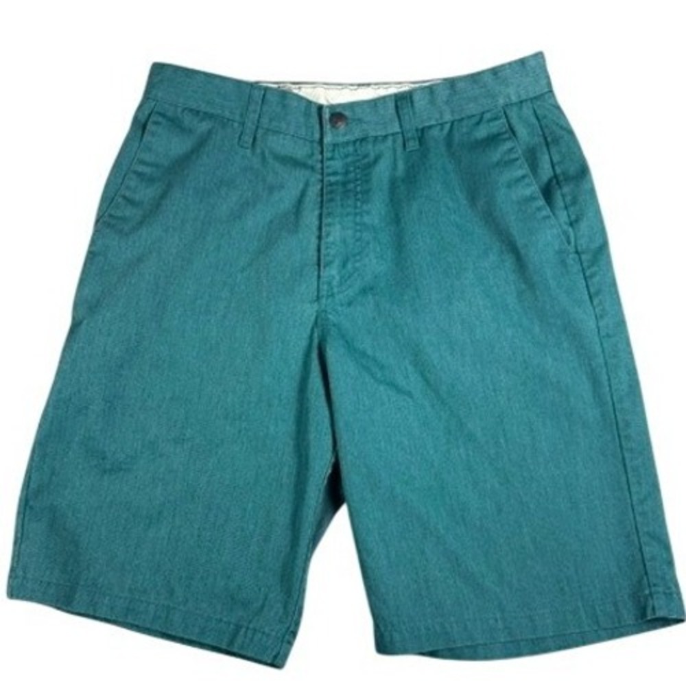 Volcom Shorts Mens 32 Frickin Chino Teal Green Skate Surf Casual Twill Cotton